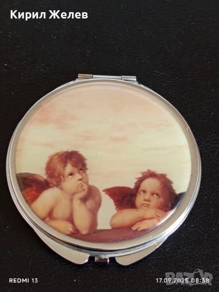 Винтидж стил огледало Херувими на Рафаел много красиво 50576, снимка 1