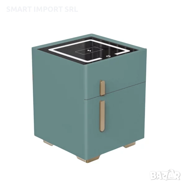 Интелигентно нощно шкафче Smart Heater, сейф, Led осветление, зелен, снимка 1