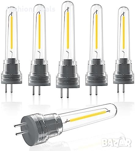 Нов комплект LED Крушки 6 броя Luxvista S14 Топло Бяло 2700K за Гирлянди, снимка 1