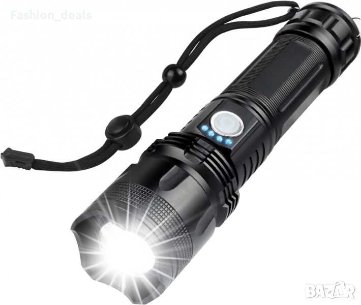 Ново мощно LED фенерче USB акумулаторно 5 режима за къмпинг туризъм, снимка 1
