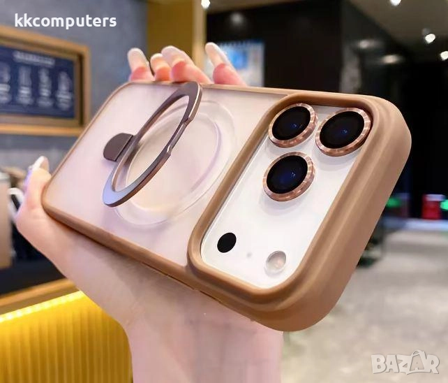 Калъф силикон МagStand Cover + Camera lens / Медно злато / за iPhone 17 Pro Max 6.9 Баркод : 3132529, снимка 1