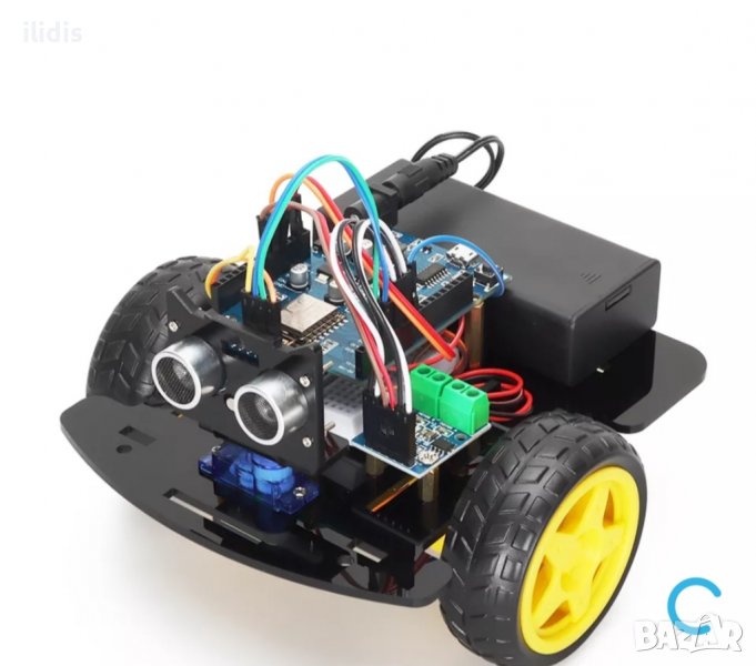  Ардуино , 2WD Car Kit  Wifi Board Control by Mobile Ultrasonic+e Manual, снимка 1