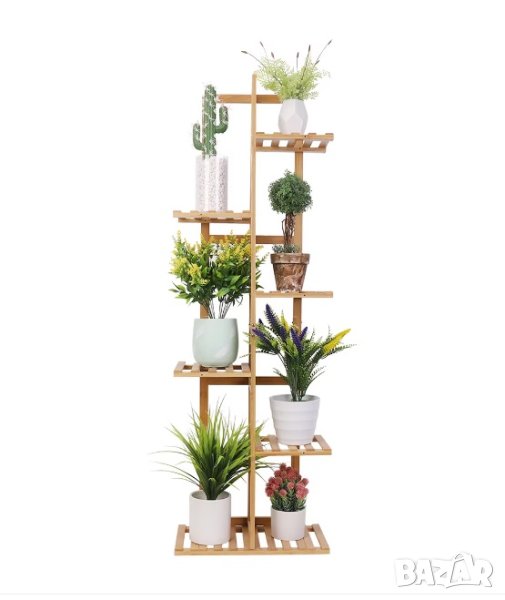 Бамбуков цветарник / стойка за цветя XJJ197-L-G1, снимка 1