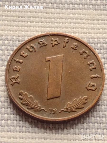Монета 1 райхсфенинг 1939г. Германия Трети Райх с СХВАСТИКА за КОЛЕКЦИЯ 33073, снимка 1