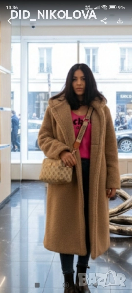 Палто Теди бери в бежово, снимка 1