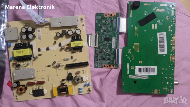 тв. Kivi 43U760QB на части:MT96120-ZC01-01, TV5006-ZC02-02, T43UHD-HVS1 и LED42D08A-ZC66AG-01D , снимка 1