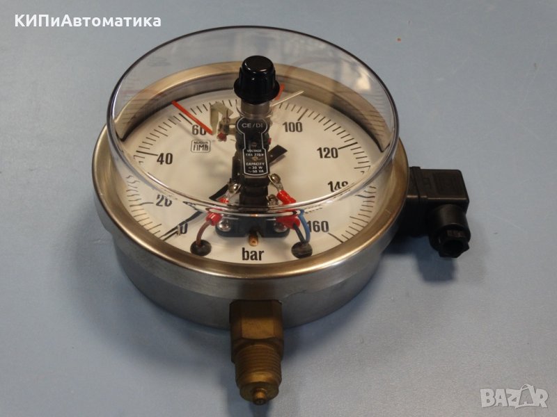 Ел. контактен Манометър Nuova Fima Ф 160, 160 bar, снимка 1