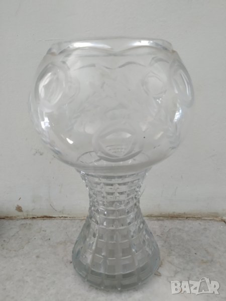 стара кристална ваза,бонбониера, снимка 1