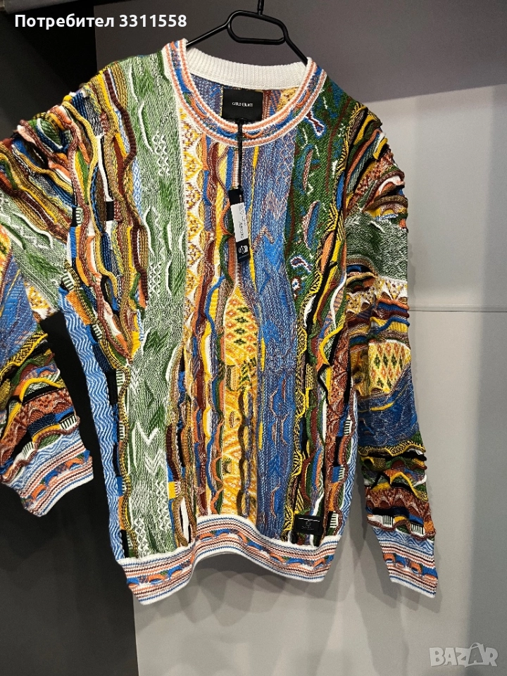 Carlo Colucci Jacquard - Пуловер XL, снимка 1