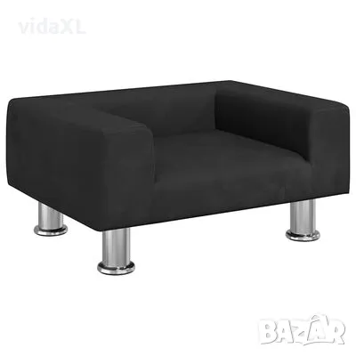 vidaXL Кучешко легло черно 50x40x26,5 см кадифе（SKU:171929）, снимка 1