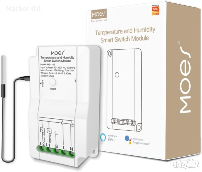 MOES Tuya ZigBee WiFi терморегулатор / сензор, снимка 1