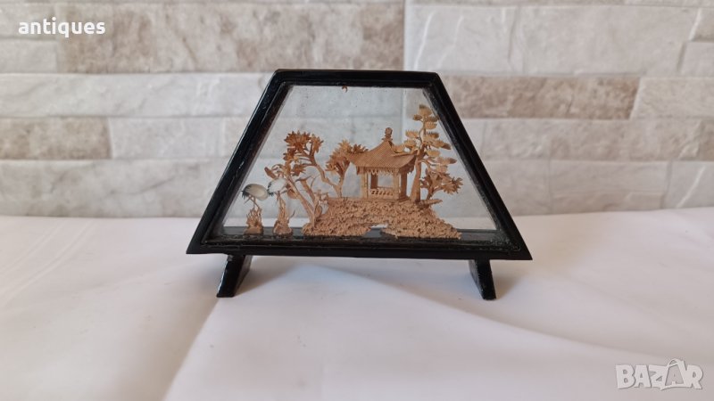 Диорама - азиатско изкуство от корк - ръчна изработка, снимка 1