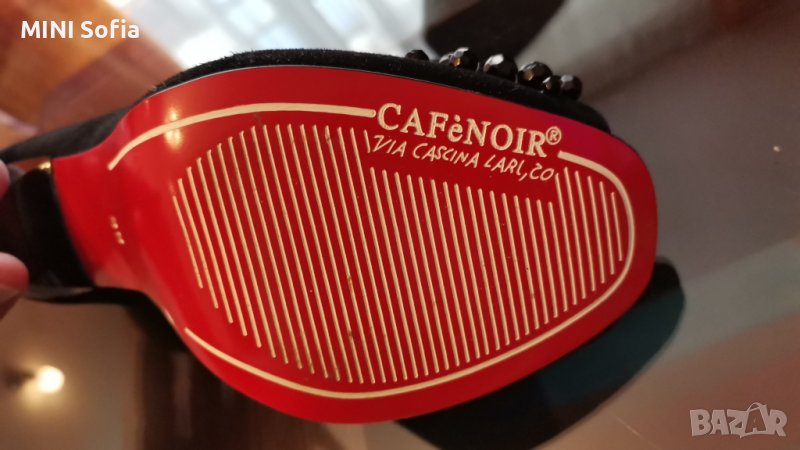 CafeNOIR / Официални италиански обувки на висок ток от естествен велур с червена подметка, снимка 1