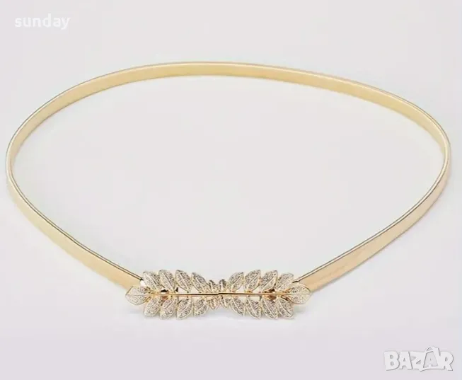 Наличен Златен Колан с Листа, снимка 1