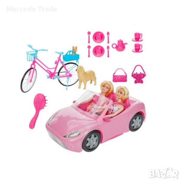 Кукли Бети Mercado Trade, С кабриолет и велосипед, снимка 1