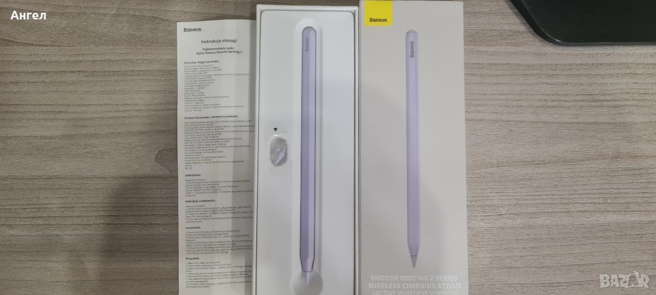 Стилус писалка лилава за Ipad Baseus Smooth Writing, снимка 1