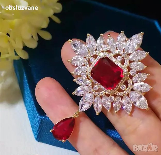 Брошка Бароко Росо, снимка 1