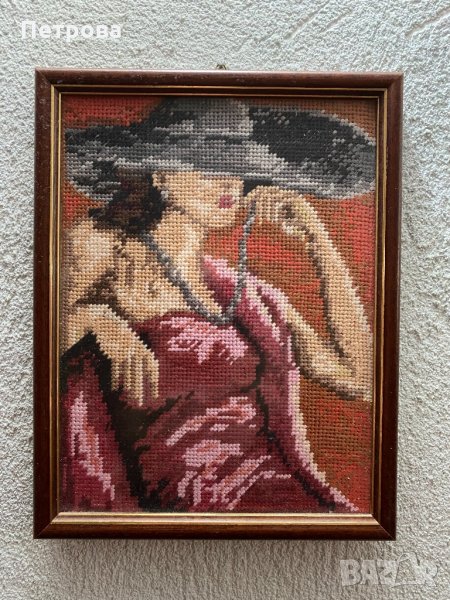 Гоблен Жена с шапка, снимка 1