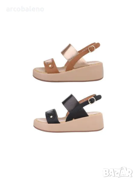 Дамски сандали на клин, 2цвята , снимка 1