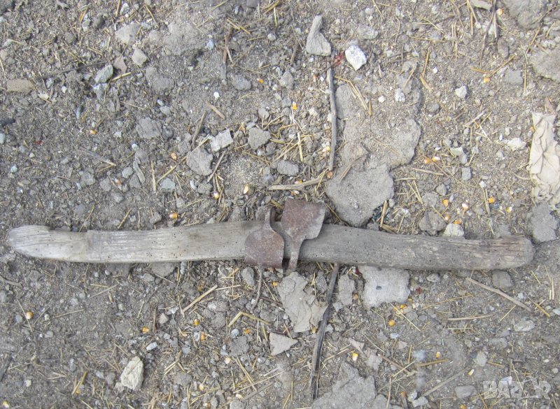 Хомот,  кобилица  от каруца - 77 см и 56 см, част дърво дървен, снимка 1