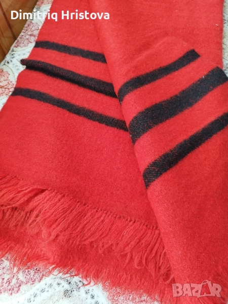 Топло , ръчно тъкано вълнено одеало, снимка 1