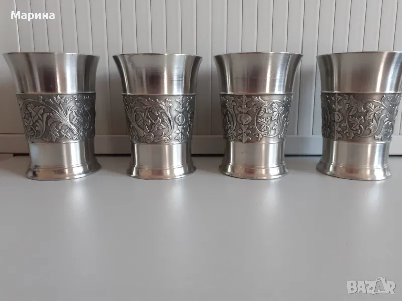 Немски чаши за вино от калай, 250 мл, Antik*Vintage#17, снимка 1