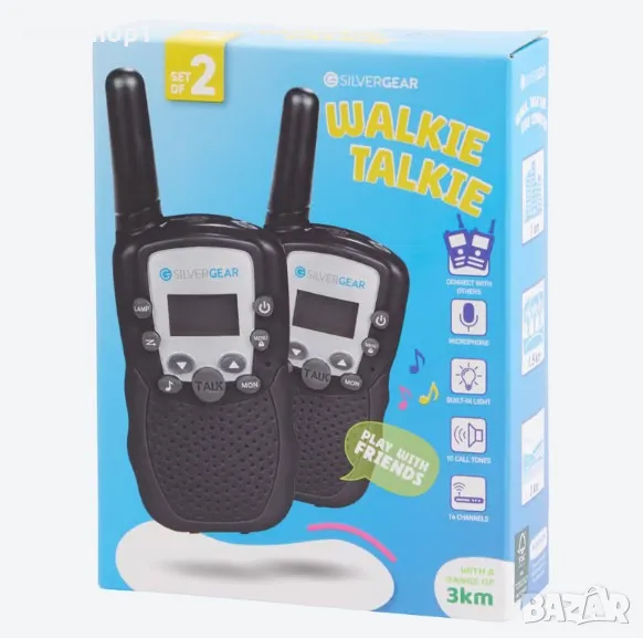 Комплект уоки-токи Silvergear 2 броя | различни цветове, снимка 1