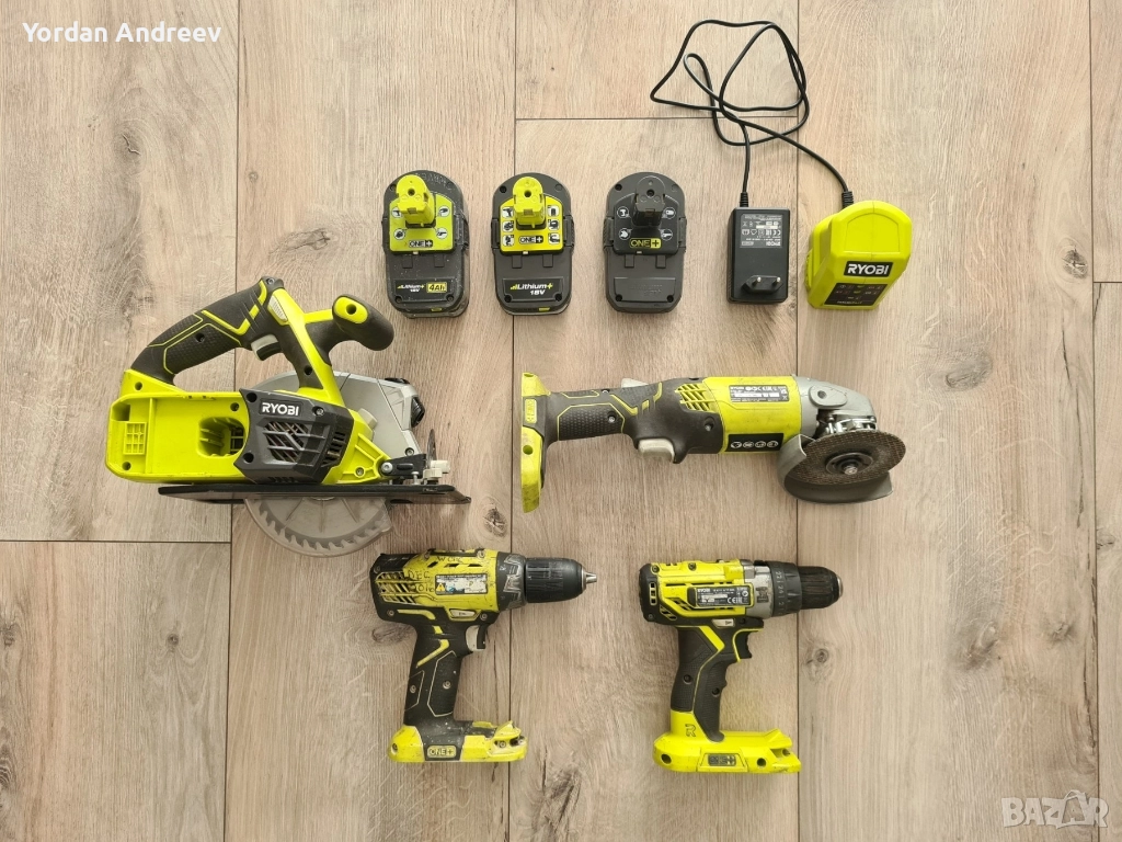 Сет акумулаторни инструменти Ryobi (Риоби), снимка 1