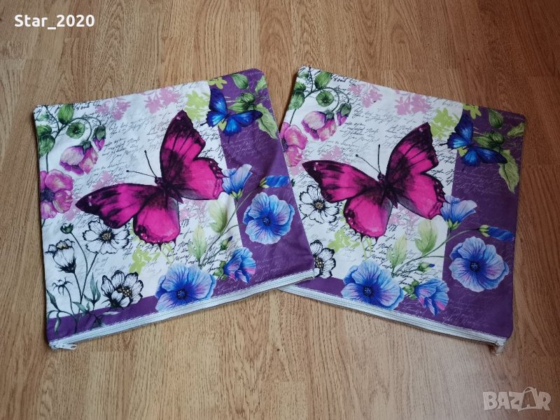 Калъфи за декоративни възглавници - пеперуда , снимка 1
