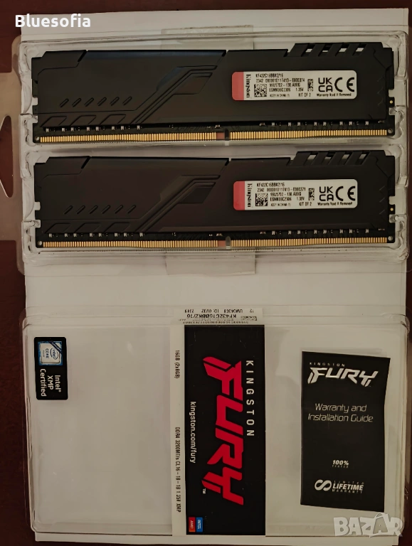 Kingston Fury Beast Black 16GB(2x8) DDR4 3200, снимка 1