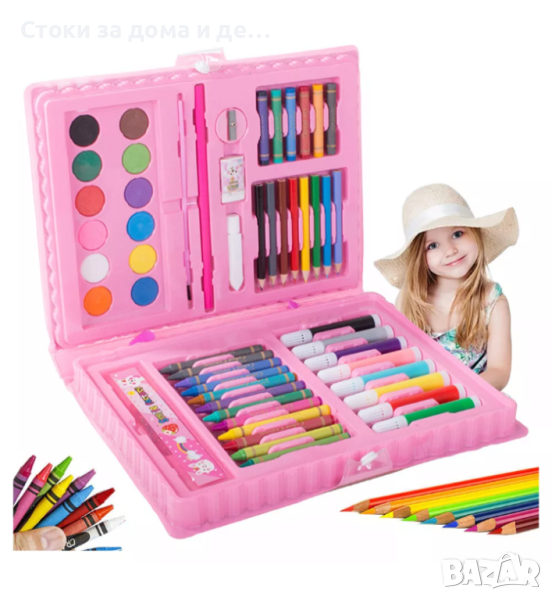 ✨ Комплект за рисуване - 68 части - Розов / Син , снимка 1