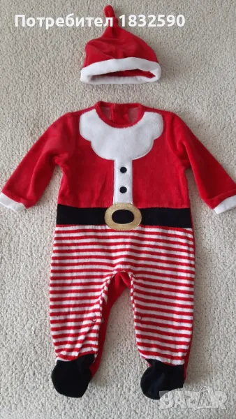 Бебешки коледен костюм 3-6 мес., снимка 1