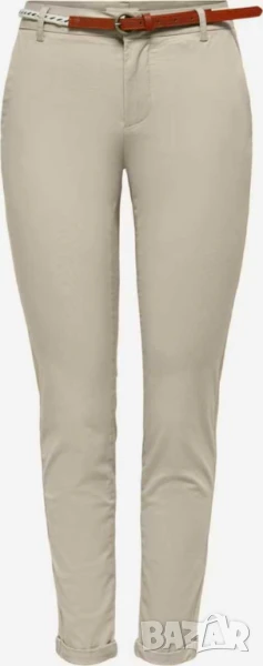 Дамски панталон Only Chino, 98% памук, 2% еластан, Бежов, 46/32, снимка 1