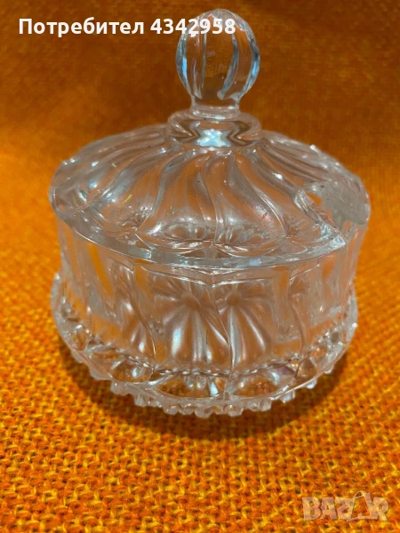 Vintage . Кристална вазичка за сладко или захар., снимка 1