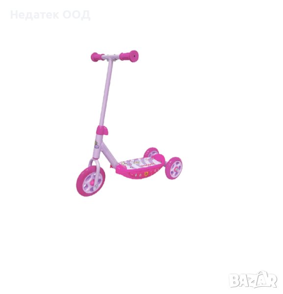  Детска тротинетка, 3 колела, розова дъга, снимка 1