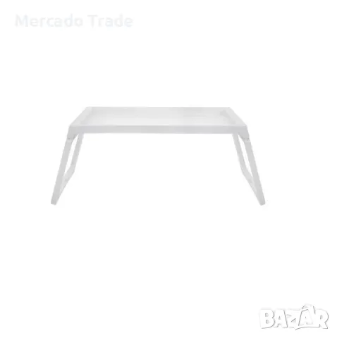 Сгъваема масичка - табла Mercado Trade, Бял, снимка 2 - Маси - 49911969