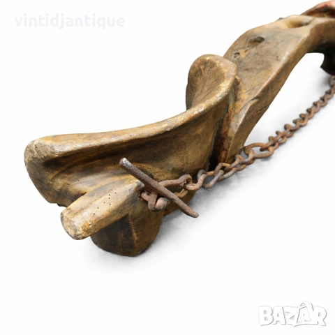 Старинно дървено иго (или ярем) за впрягане на добитък., снимка 3 - Антикварни и старинни предмети - 53905691