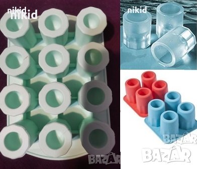 3D 12 бр чаши чаша за шот шотове силиконов молд форма за лед шоколад гипс и др., снимка 4 - Форми - 36696725