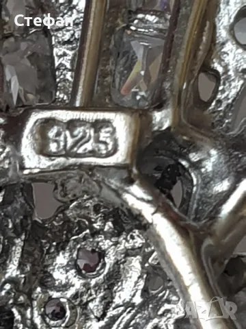 Масивна сребърна брошка, снимка 8 - Други - 49152221