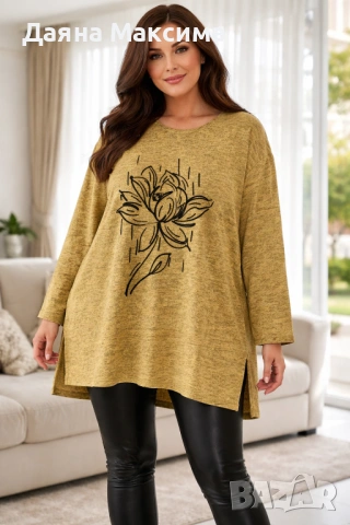 Топъл блузон 4/5ХЛ 💜 намаление 6 €, снимка 2 - Туники - 53306884