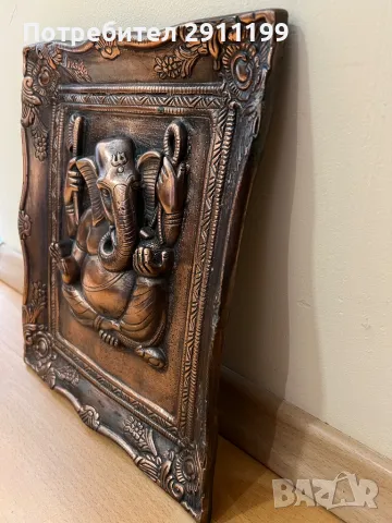 Метална картина със слон, снимка 3 - Картини - 49958494