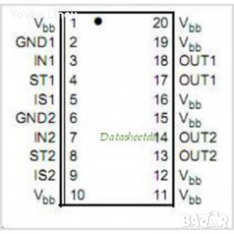 BTS740S2  SMD SOP-20 Power Switch - 2 КАНАЛА - 5,5A / 8,5A, снимка 3 - Друга електроника - 35291036