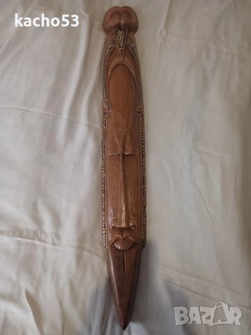 Голяма дървена маска., снимка 2 - Антикварни и старинни предмети - 49867687