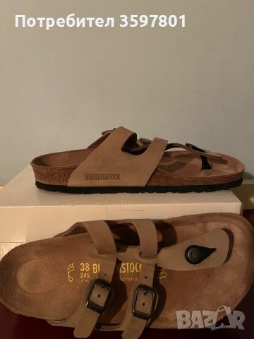 Дамски кожени чехли Birkenstock, снимка 2 - Сандали - 44192830