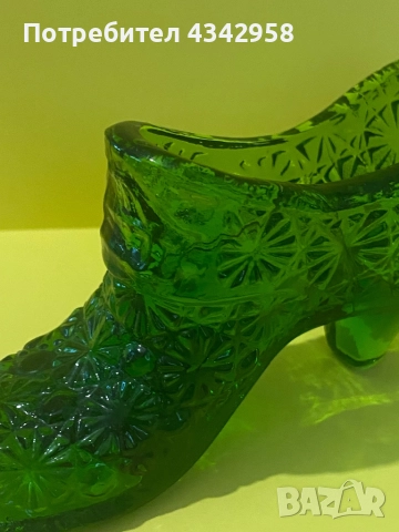 Винтидж стъклена обувка. Германия., снимка 2 - Антикварни и старинни предмети - 52809548