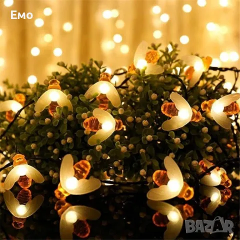 Светещи гирлянди тип пчела: Със соларно захранване: CutesyBee SD15, снимка 5 - Соларни лампи - 48008133