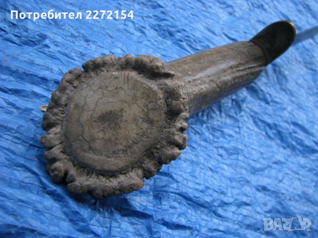 Стар ловен / хайдушки нож с кания, снимка 5 - Антикварни и старинни предмети - 35281892