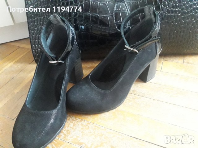 Дамски обувки естествена кожа, снимка 1 - Дамски обувки на ток - 36621370