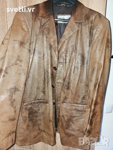 кожено сако, снимка 3 - Якета - 44479518