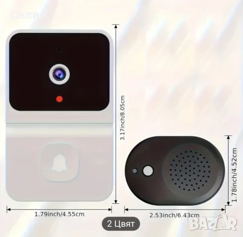 Безжичен wifi звънец с камера нощно виждане, видео и аудио връзка, без батерии, снимка 7 - Други стоки за дома - 49302902
